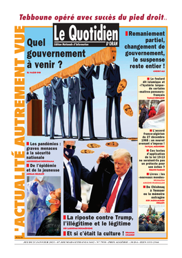 Pdf Le Quotidien D Oran Du 2021-01-21