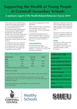 Summary Report of the Health Related Behaviour Survey 2019