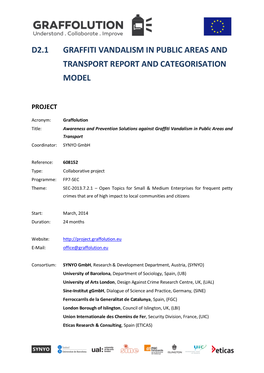 D2.1 Graffiti Vandalism in Public Areas and Transport Report and Categorisation Model
