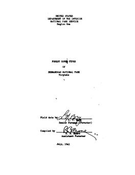 Forest Cover Types of Shenandoah National Park, Virginia