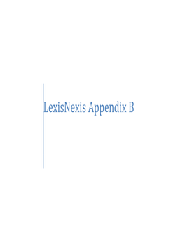 Llexisnexis Appendix B