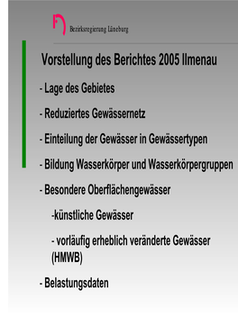 Vorstellung Des Berichtes 2005 Ilmenau