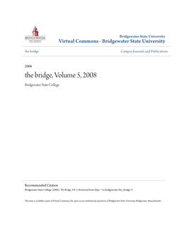 The Bridge, Volume 5, 2008 Bridgewater State College