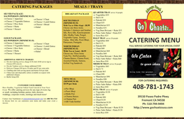 Catering Menu