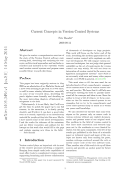 Current Concepts in Version Control Systems