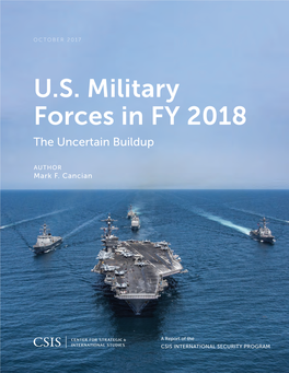 US Military Forces in FY 2018