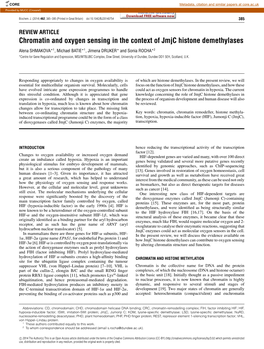 Chromatin and Oxygen Sensing in the Context of Jmjc Histone Demethylases