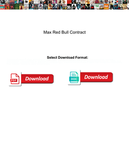 Max Red Bull Contract