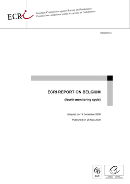 Ecri Report on Belgium