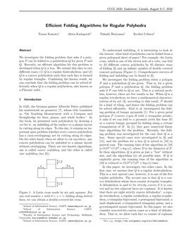 Efficient Folding Algorithms for Regular Polyhedra