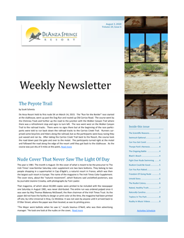 Weekly Newsletter