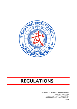 World Junior Wushu Championships Regulations