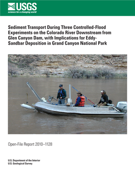 Sediment Transport During Three Controlled-Flood Experiments On