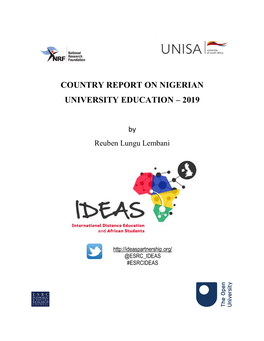 Country Report on Nigerian University Education – 2019