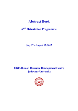 65Th Orientation Programme