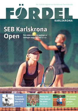 Nr 2 2018 Utgiven Av Karlskrona Tennisklubb