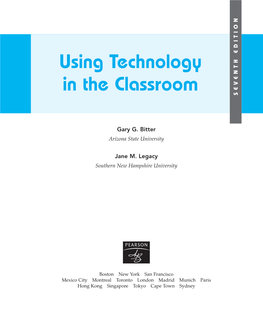 Using Technology in the Classroom SEVENTH EDITION