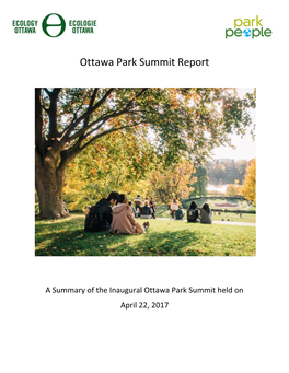 Ottawa Park Summit Report