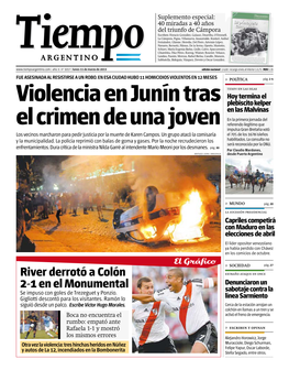 Violencia En Junín Tras El Crimen De Una Joven