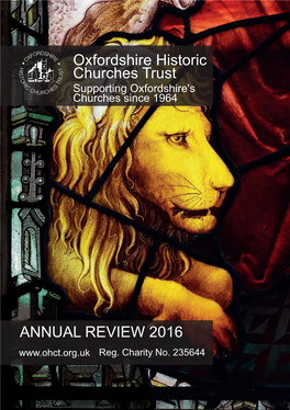 Oxfordshire Historic Churches Trust ANNUAL REVIEW 2016
