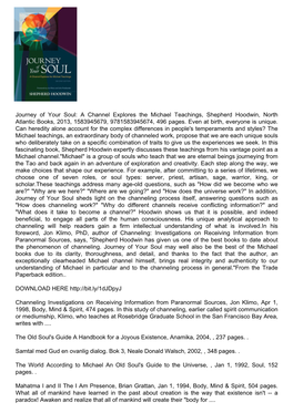 A Channel Explores the Michael Teachings, Shepherd Hoodwin, North Atlantic Books, 2013, 1583945679, 9781583945674, 496 Pages