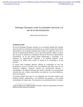 Santiago Choapam: Entre La Costumbre Electoral Y El Uso De La Discriminación