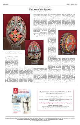 The Art of the Pysanka by Lubow Wolynetz, Curator