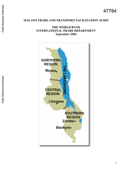Malawi Trade and Transport Facilitation Audit