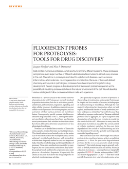 Fluorescent Probes for Proteolysis: Tools for Drug Discovery