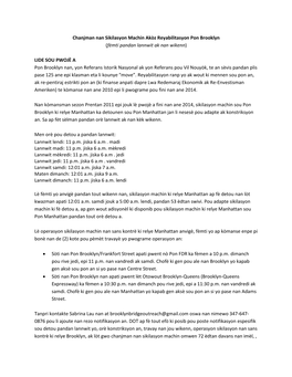 Brooklyn Bridge Rehabilitation Traffic Changes