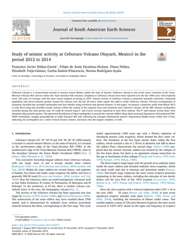 Study of Seismic Activity at Ceboruco Volcano (Nayarit, Mexico)