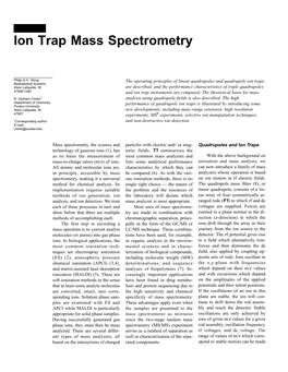 Ion Trap Mass Spectrometry