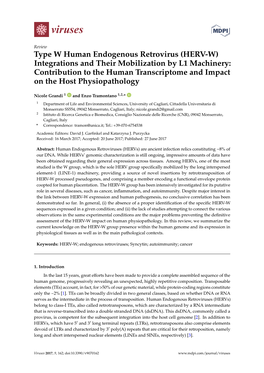 Type W Human Endogenous Retrovirus (HERV-W)