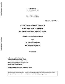 Malawi for FY21–25