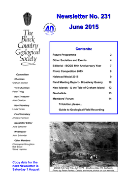 Newsletter No. 231 June 2015