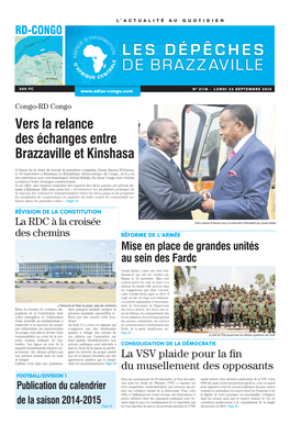 Vers La Relance Des Échanges Entre Brazzaville Et Kinshasa