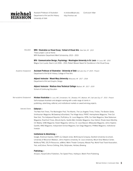 Curriculum Vitae Department of Art and Art History University of Utah