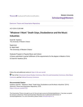 Death Grips, Disobedience and the Music Industries