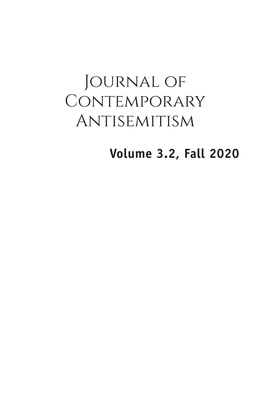 Journal of Contemporary Antisemitism