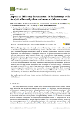 Aspects of Efficiency Enhancement in Reflectarrays with Analytical Investigation and Accurate Measurement