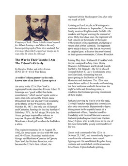 Civil War News Articles