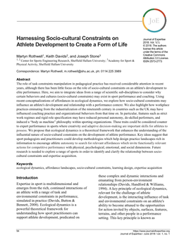Harnessing Socio-Cultural Constraints on Athlete