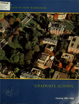 University of New Hampshire, the Graduate School Catalog 1997-1999