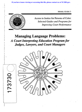 Managing Language Problems: a Court Interpreting Education Program for Judges, Lawyers, and Court Managers