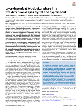 Layer-Dependent Topological Phase in a Two-Dimensional Quasicrystal and Approximant