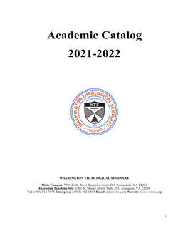 Academic Catalog 2021-2022