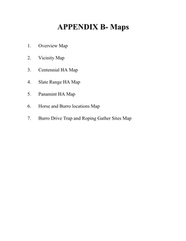 APPENDIX B- Maps