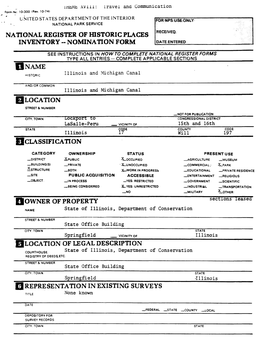 National Register of Historic Places Inventory -- Nomination Form Date Entered