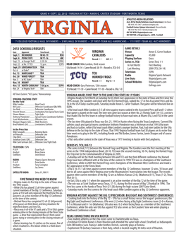 Virginia at Tcu • Amon G