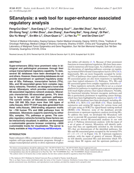 A Web Tool for Super-Enhancer Associated